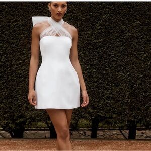 Meshki Maryam Bow Dress White